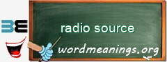 WordMeaning blackboard for radio source